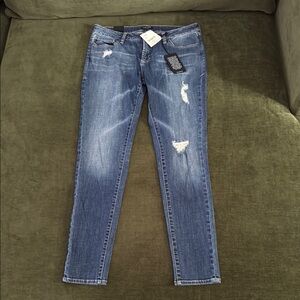 Dear John Blue Skinny Jeans Distressed Style sz 30
